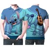Let Your Style Soar with Lilo and Stitch Film Ohana Play Guitar 3D Designed for Stitch Movie Fans Polo Shirt