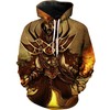 Lich Artwork Epic Fantasy Fire All Over Print 3D Hoodie