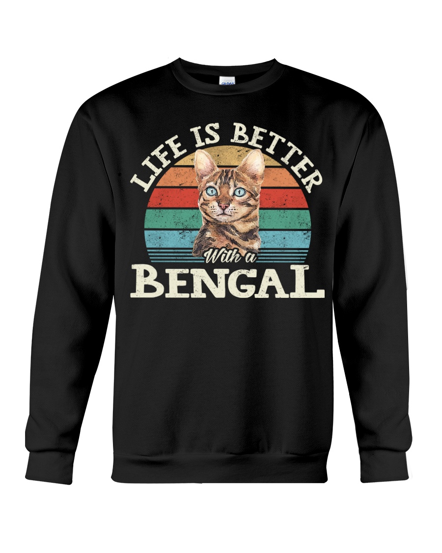 Life Is Better With A Bengal Vintage Style T-Shirt, Cute Hoodie And Chic Sweatshirt - Image 4