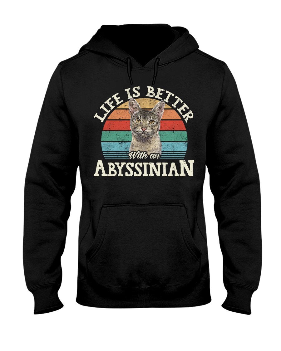 Life Is Better With An Abyssinian Vintage Style T-Shirt, Stylish Hoodie And Warm Sweatshirt - Image 2