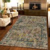 Light Luxury Persian Retro Traditional Yellow Pattern Distressed Bohemian Area Rug - Elegant Rug for Your Home