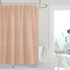 Light Terracotta Denim Chambray Shower Curtain for a Subtle Western Cowboy Bathroom Decor
