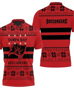 Light Up Your Fan Spirit with a Tampa Bay Buccaneers Ugly Christmas 3D All Over Print Polo Shirt