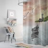Lighthouse Shower Curtain with Nautical Bathroom Decor