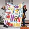 Lightning McQueen Fleece Mink Sherpa Blanket - Personalized Cars Movie Gift