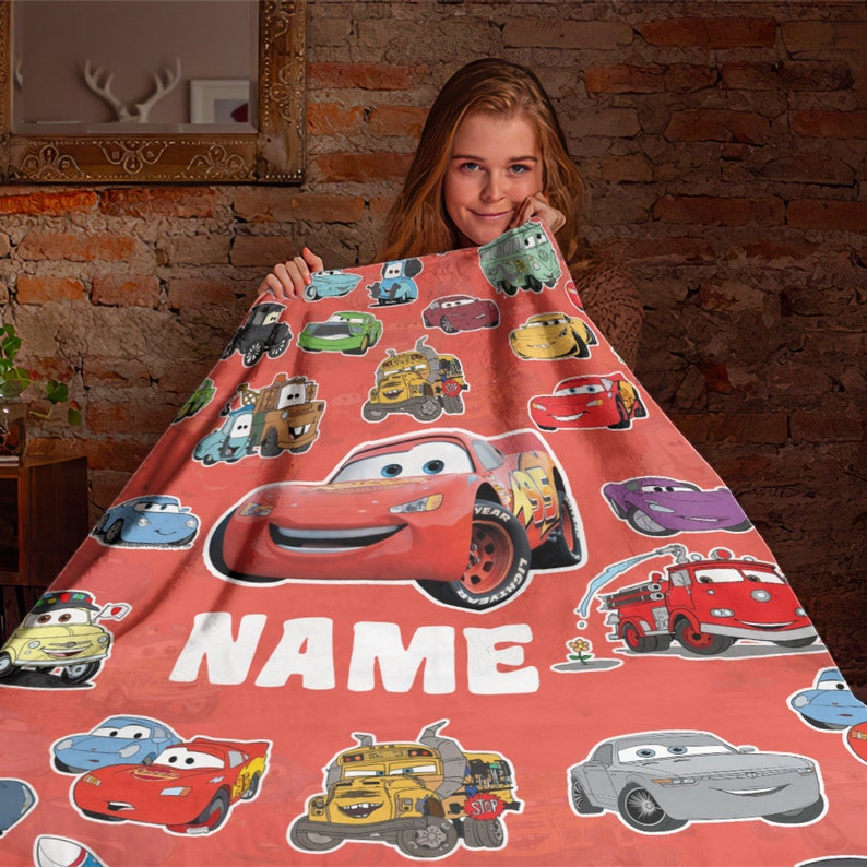 Lightning McQueen and Friends Blanket - Cars Movie Fun and Soft Gift for Kids - Image 3