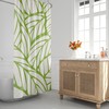 Lime Green Botanical and Tropical Leaf Shower Curtain - Minimalist Abstract Design for Spring