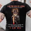 Lion Of Judah Christian T-Shirt with Son Of A King Warrior Design