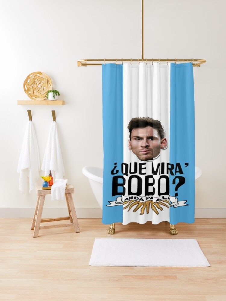 Lionel Messi Football Shower Curtain | Argentina Gift | Trendy Bath Curtain Eco-Friendly Waterproof - Image 3