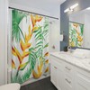 Lobster Claws Tropical Shower Curtain, Exotic Jungle, Tropical Botanical, Bathroom Decor , Bath Curtain