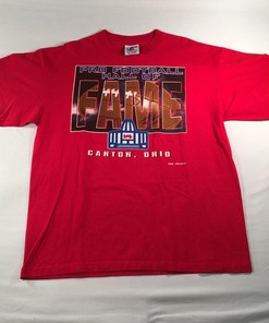 Logo Athletic Pro Football Hall Of Fame Canton NFL Single Stitch 90s Sweatshirt T-shirt Ideal Gift for NFL Fans