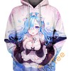 Long Hair Rem All Over Print 3D Hoodie for Women