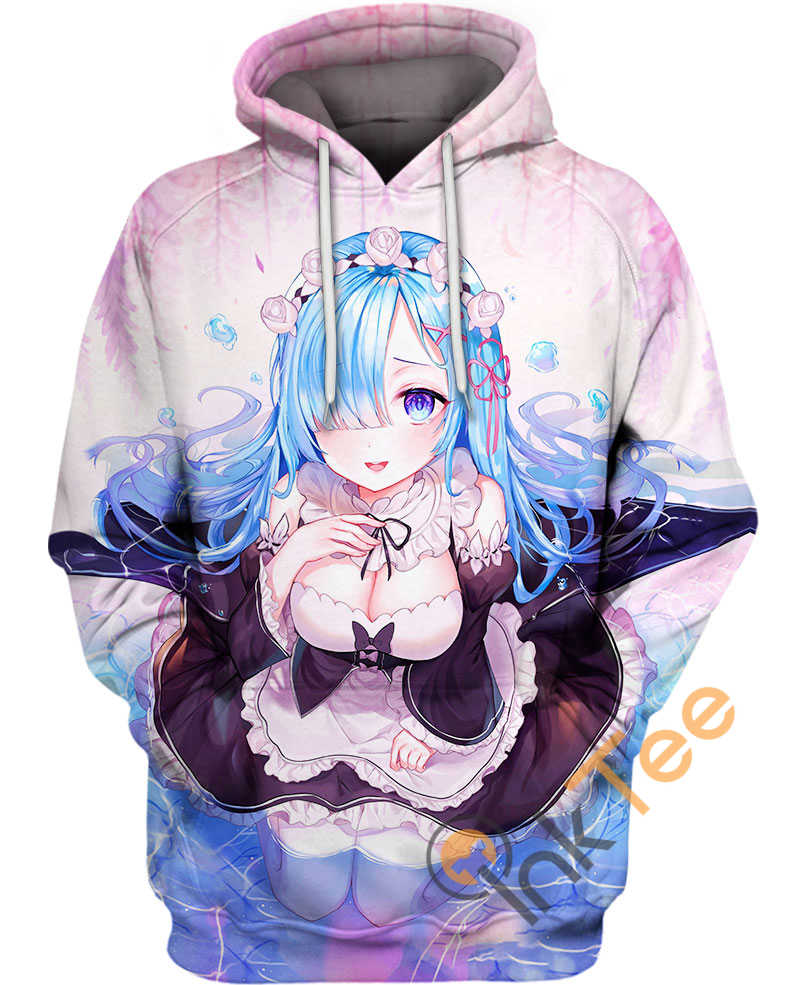 Long Hair Rem All Over Print 3D Hoodie for Women