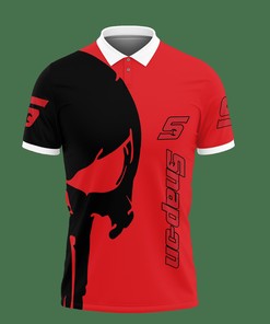 Look Bold and Confident with Our 3D Printed Snap-On Ttt-Lt Polo Shirt Ver 1 (Red)