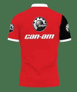 Look Bold in Red with Our 3D Printed Can-Am Ttt-Lt Polo Shirt Ver 1 Made from Breathable Fabric