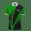 Look Dashing in Green with Our 3D Printed Corvette Polo Lph-Nh Polo Shirt Ver 2 Made from Breathable Fabric