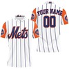 Look Extraordinary in this Jersey Inspired Personalized All Over Print Polo Shirt for Mets Fans