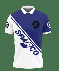 Look Modern and Sleek in Our 3D Printed Sparco An-Nh Polo Shirt Ver 2 (Blue)