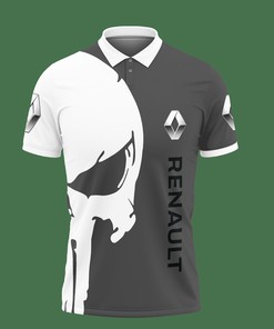 Look Sharp In Our 3D Printed Renault Ttt-Lt Polo Shirt Ver 1 (Grey)