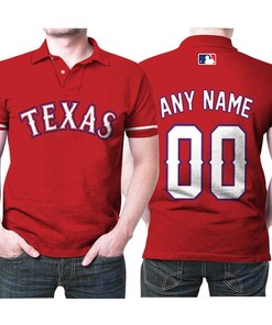Look Sharp and Stay Cool with Personalized Texas Rangers 00 Any Name 2020 Mlb Alternative Red Jersey Polo Shirt in 3D