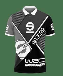 Look Sharp with Our 3D Printed Sparco Vth-Hl Polo Shirt Ver 2 (Grey)