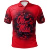 Look Sharp with the NCAA Ole Miss Rebels Red Camouflage Polo Shirt with Your Own Text and Number