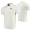 Look Solid in This Denver Broncos White Stretch Pique Polo All Over Print Shirt T-Shirt