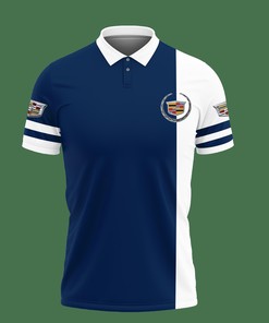 Look Sporty and Fresh with Our Blue Cadillac Escalade Tnt-Va Polo Shirt Ver 1 Made from Breathable Fabric
