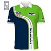 Look Sporty with Seattle Seahawks NFL Polo Shirt with All Over Print Design