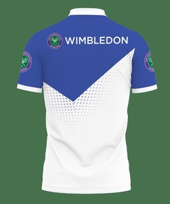Look chic with the 3D Printed Wimbledon Pvt-Hl Polo Shirt Ver 2 (Blue) and personalized 3D design.