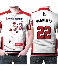 Look like a legend with St Louis Cardinals Jack Flaherty 22 Series Rotation Legend Player Polo Shirt