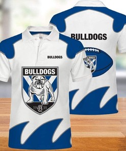Look sharp in this Canterbury-Bankstown Bulldogs NRL Print Casual Summer Short Top Branded 3D Polo Shirt