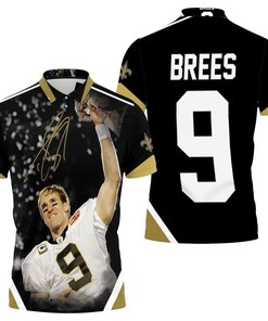 Look sharp on game day in the Champion Drew Brees New Orleans Saints Golden Signed Polo Shirt