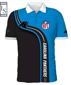 Look sharp on game day in this Carolina Panthers NFL Polo Shirt, featuring the iconic team logo and stylish design.