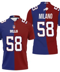 Look stylish and show your allegiance with Buffalo Bills Matt Milano #58 Great Player Nfl Vapor Limited Polo Shirt