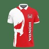 Looking for a sporty yet comfortable way to dress up? Try this 3D Printed Honda Lph-Ht Polo Shirt Ver 1 in Red