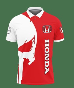 Looking for a sporty yet comfortable way to dress up? Try this 3D Printed Honda Lph-Ht Polo Shirt Ver 1 in Red