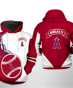 Los Angeles Angels MLB Classic 3D Hoodie Zipper Hoodie - Perfect for Fans