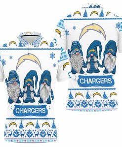 Los Angeles Chargers Ugly Sweatshirt meets 3D Printed All Over Print Polo Shirt