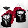 Los Angeles Dodgers 3D All-Over Print Skull on Fire Hoodie