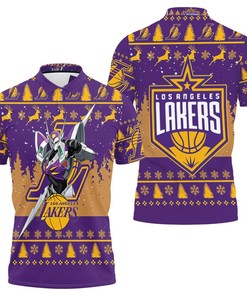 Los Angeles Lakers NBA Western Conference All Over Print Polo Shirt with 3D T-Shirt Blender