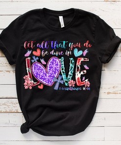 Love Bible Verse Valentine's Day Tee - Corinthians Sublimation Shirt