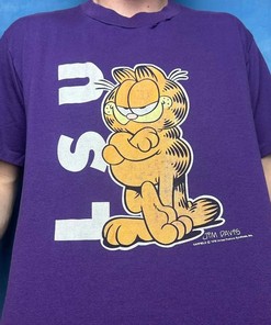Lsu Garfield Tee Vintage Style Sweatshirt, Hoodie For College Fans