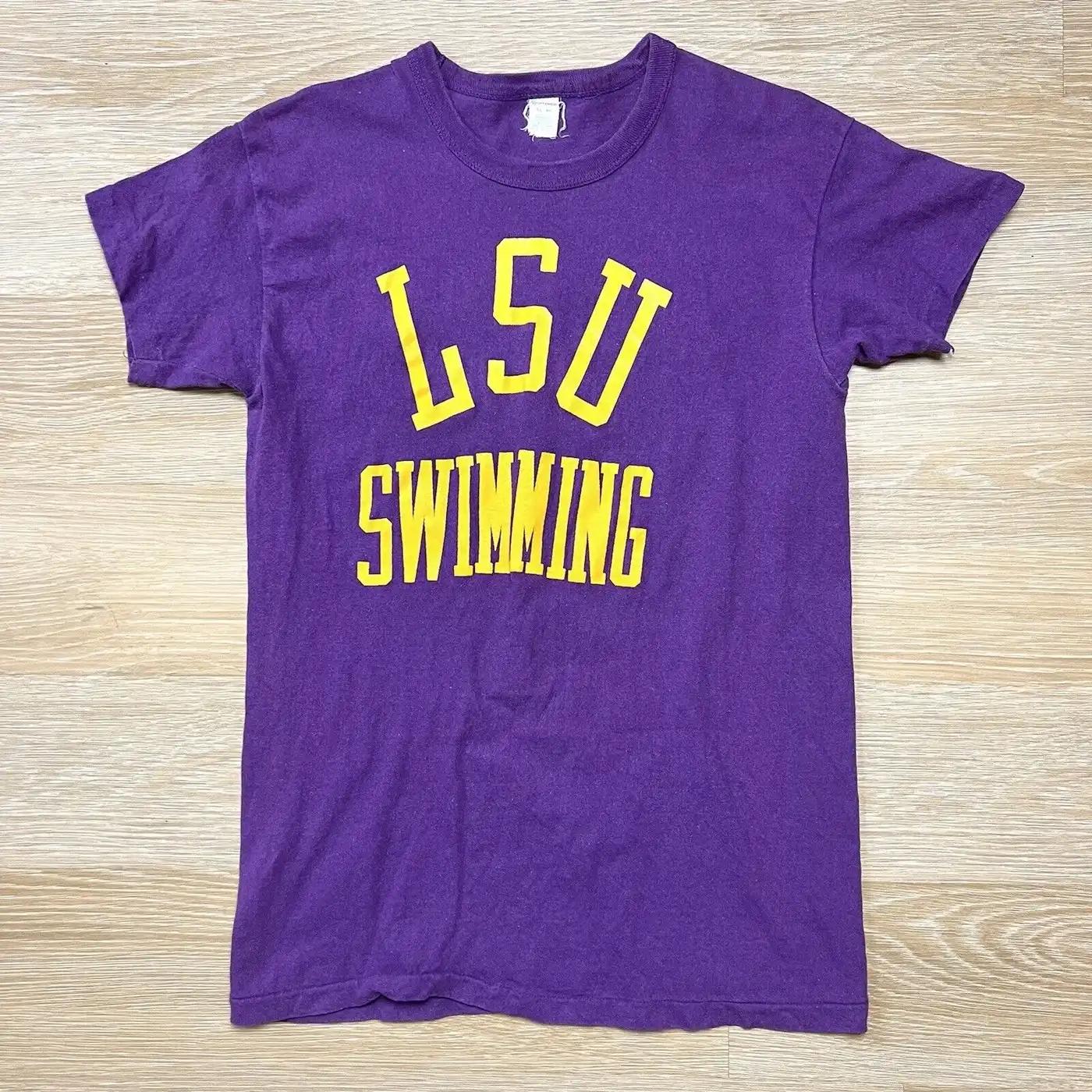 Lsu Ted’S Tigers Vintage 60S 70S Swimming Shirt T-Shirt, Sweatshirt, And Pullover Hoodie Single Stitch, Usa Made