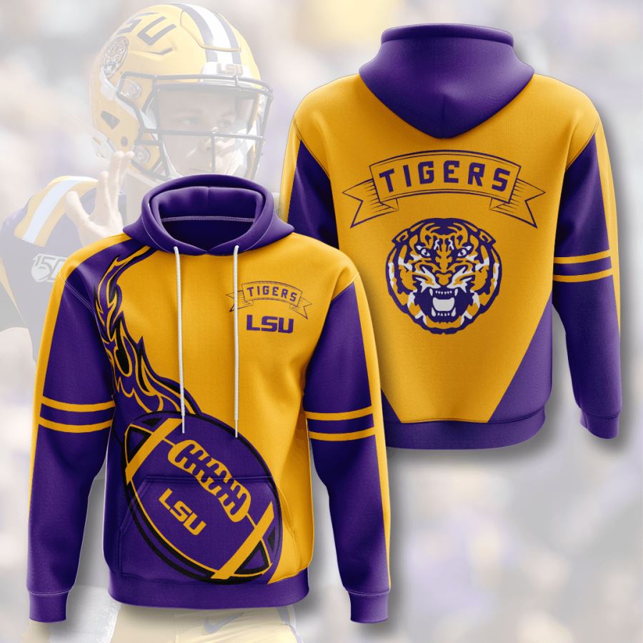 Lsu Tigers All Over Print Hoodie - Comfortable and Stylish