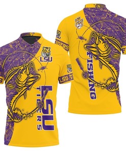 Lsu Tigers NCAA 3D Polo Jersey with Personalized All Over Print Design