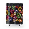 MCM Floral Shower Curtain | Retro Mid Century Modern Shower Curtain | 1960s Bathroom Decor | 1970s Home Decor