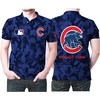 MLB Chicago Cubs Camo Pattern Polo Shirt with Athleisure Design