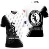 MLB Chicago White Sox Black And White All Over Print 3D Polo Shirt