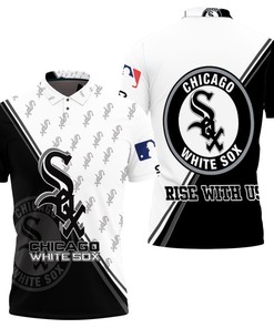 MLB Chicago White Sox Black And White All Over Print 3D Polo Shirt